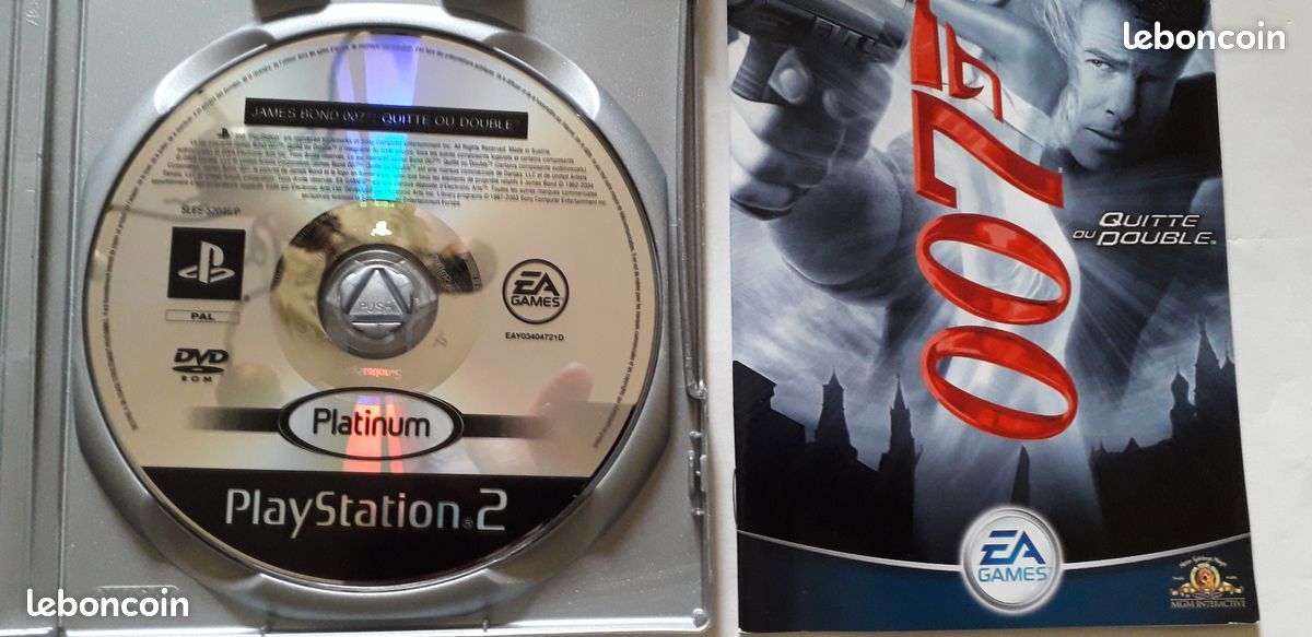 JAMES BOND 007 QUITTE OU DOUBLE PLAYSTATION 2 PS2 EDITION FR PAL