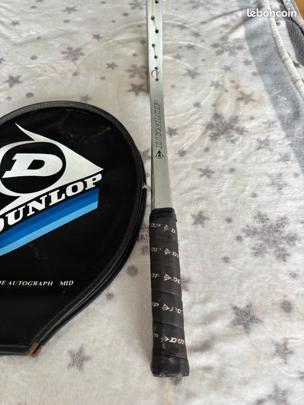 Raquette De Tennis Vintage Dunlop McEnroe Comp – Carbone Graphite Avec Housse