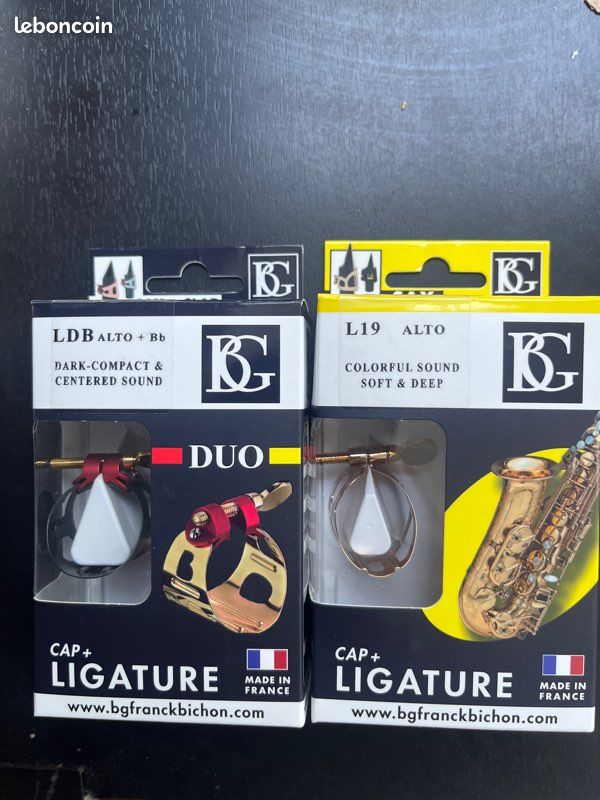 Ligatures neuves saxophone alto BG LDB BLACK et L19 rose gold ...