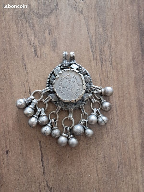 Broche Ancienne (pendentif Convertible) En Argent 800 - Portrait - Style Vintage - Occasion