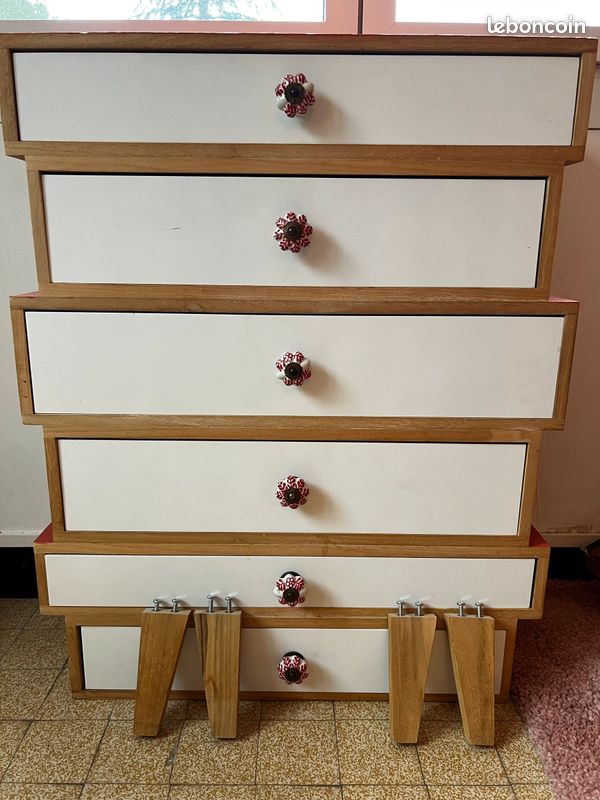 Chiffonier / semainier scandinave bois (image 8)