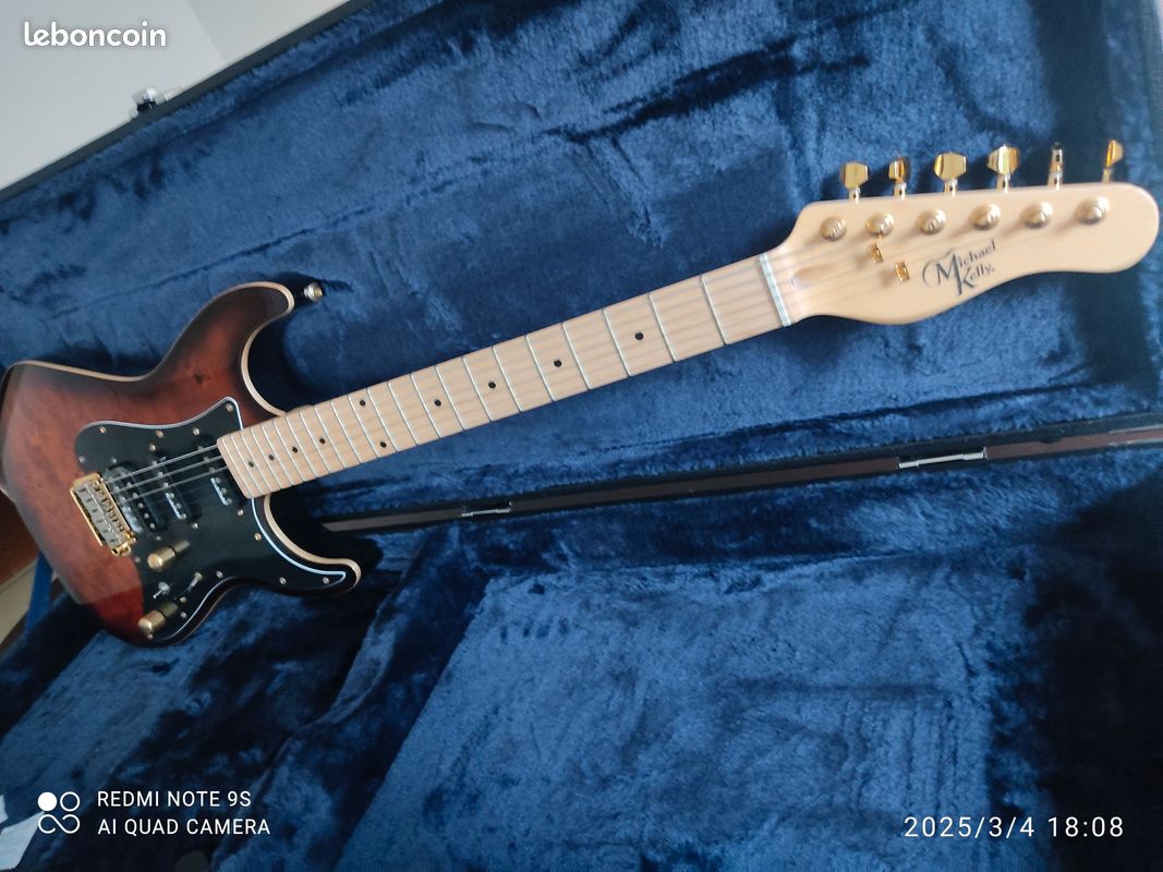 Super Strat' Michael Kelly Custom 60 collection Burl Burst (image 10)