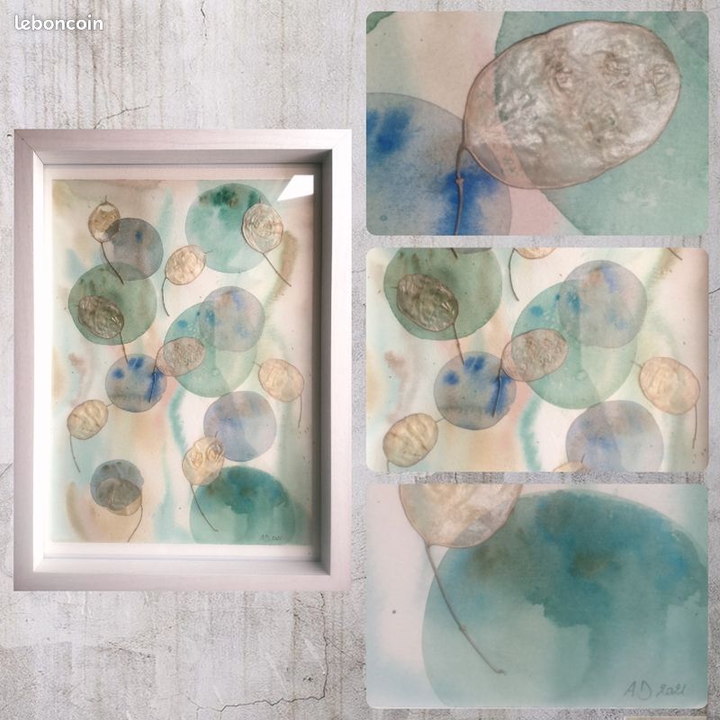 Cadre mural aquarelle motif vegetal (image 2)