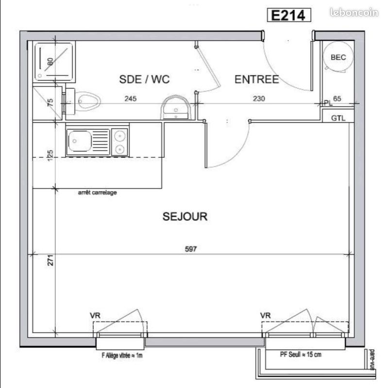 Appartement 1 pièce 32 m² · à Montévrain · 32 m² · 757 €/mois