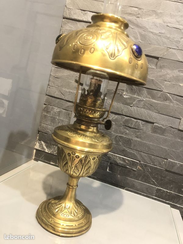 Lampe à Huile Vintage En Verre - Luminosité Réglable, Réservoir En Métal, Hauteur 20 Cm - Pour Décoration Salon, Salle à Manger Ou Usage D'urgence