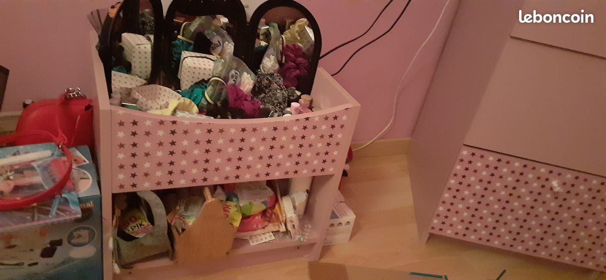 Armoire chiffonnier fille + chevet (image 2)