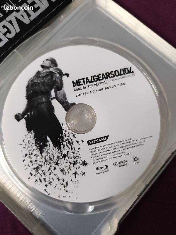 Jeu PS3 Metal Gear Solid 4 : Guns Of The Patriots + Bonus Disc – Version Japonaise, Très Bon État