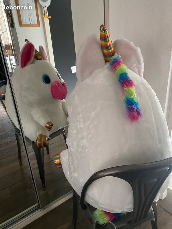 Licorne blanche Belly Buddy XXL peluche (image 1)