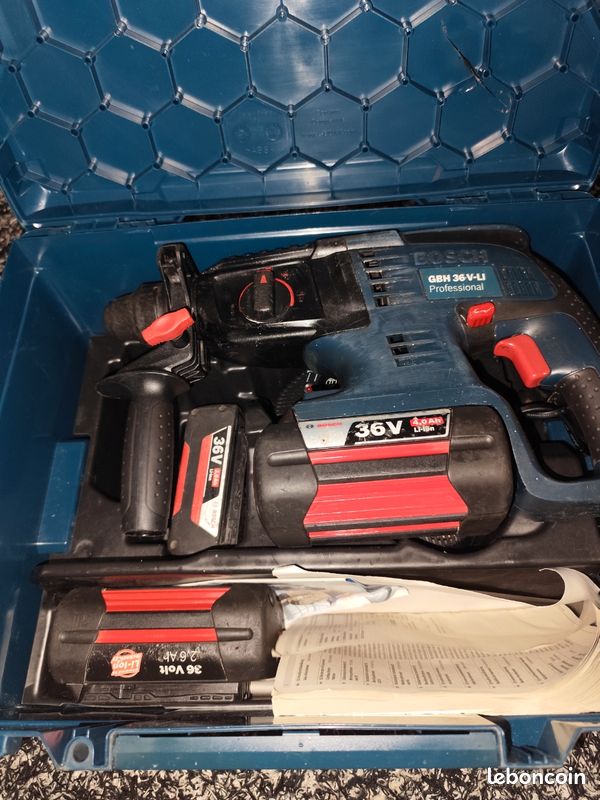Bosch GBH 36V-LI Professional – Perforateur + 3 batteries + chargeur + coffret (image 2)