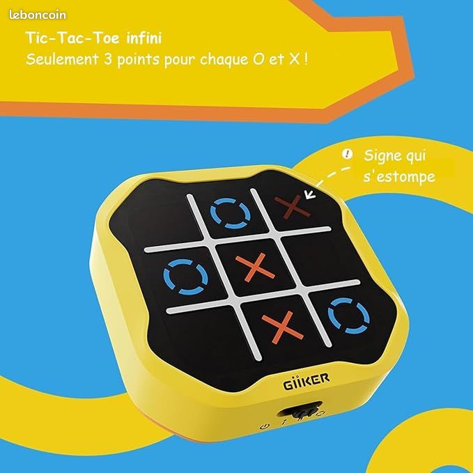 Morpion Electronique Console Jeu Portable Console Jeu Morpion électronique - Portable Avec Multiples Jeux - Educatif Pour Enfants Adultes Jeu Société électronique Pour Enfants Jouet Voyage Silencieux