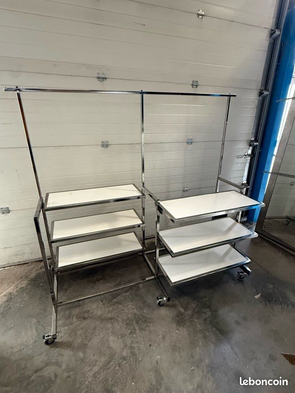 Étagère porte vêtement pour dressing chrome (image 1)