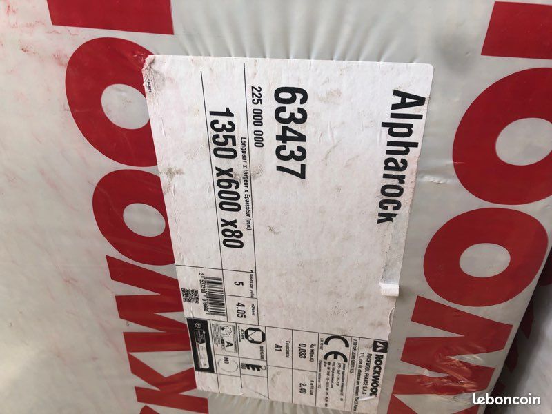 Laine de roche rockwool 9 paquets de 1350•600•80 (image 2)