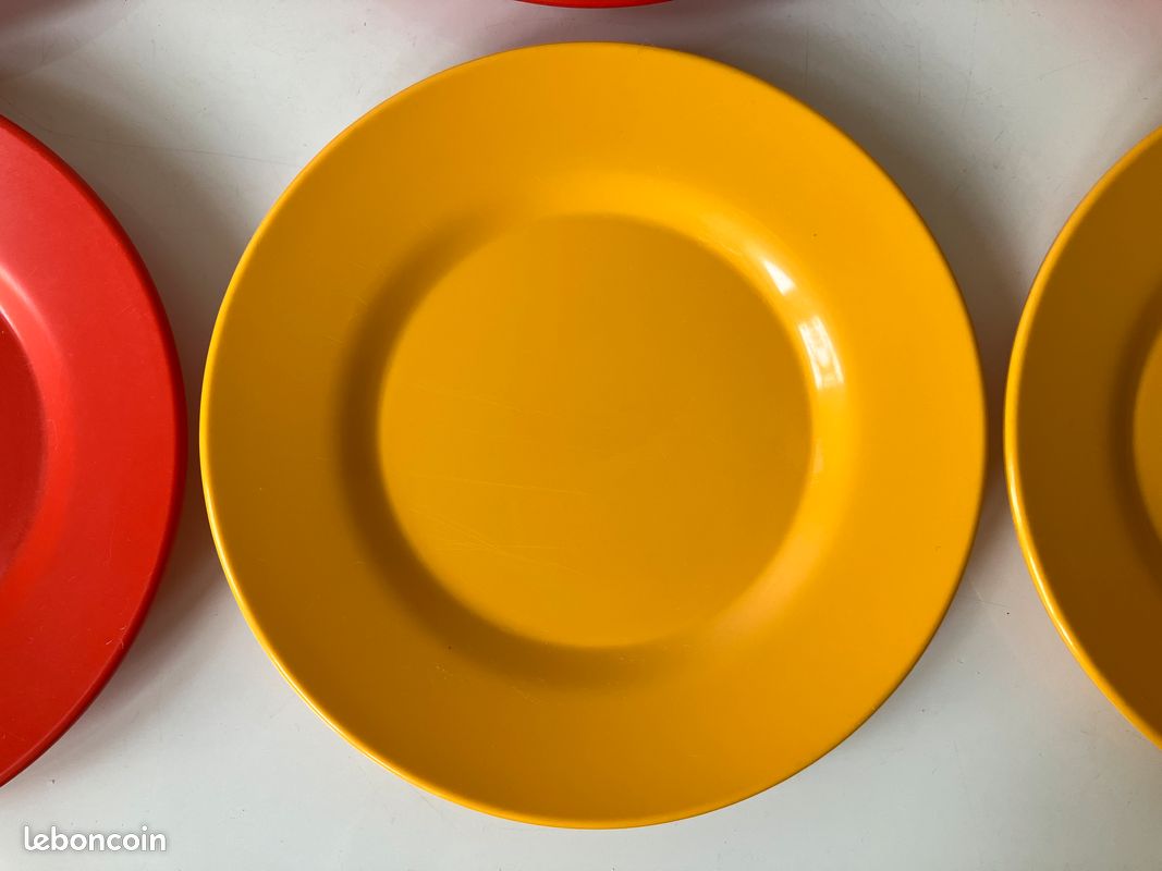 Rare série de 6 petites assiettes Rosti Mepal vintage (image 8)