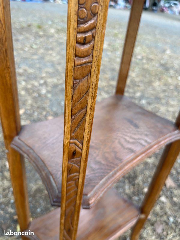 Console haute bois et marbre (image 3)