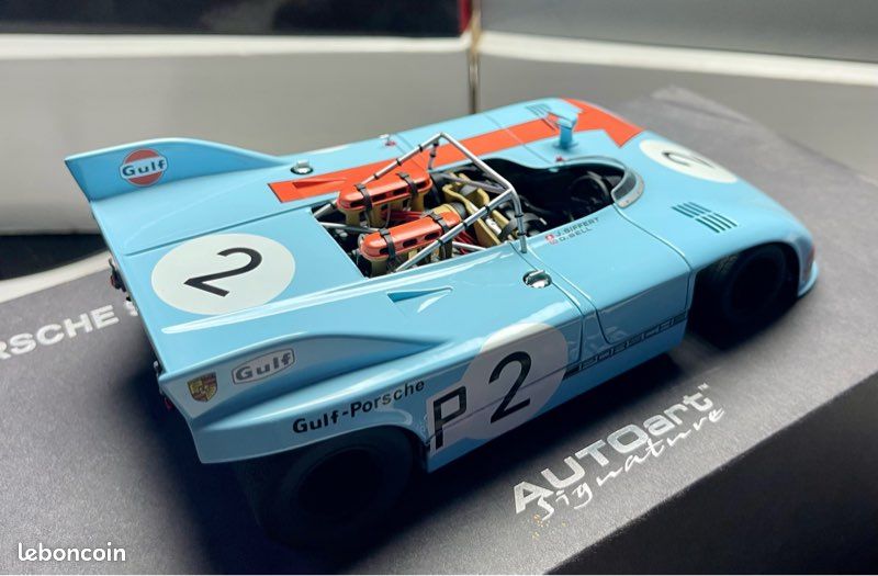 Miniature 1/18 auto art signature Porsche 908/03 Nürburgring 1971 Bell/ Siffert N2 Gulf réf87173 (image 12)
