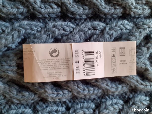 Lot De 7 Pelotes De Laine RAPIDO DENIM Phildar - Bleu, Aiguille 7, Acrylique/laine/polyamide, Neuves