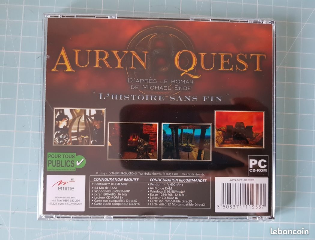 Jeu PC Auryn Quest : L'Histoire Sans Fin - Version FR - Etat Bon - PEGI 3