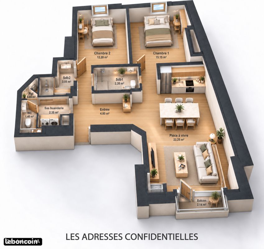 Appartement 3 pièces 65 m² · à Lyon · 65 m² · 262 000 €