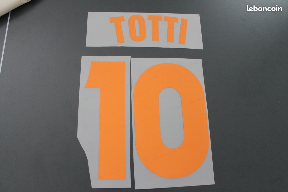 Flocage TOTTI - AS ROMA - Patch Maillot Football - Italie Italia Série