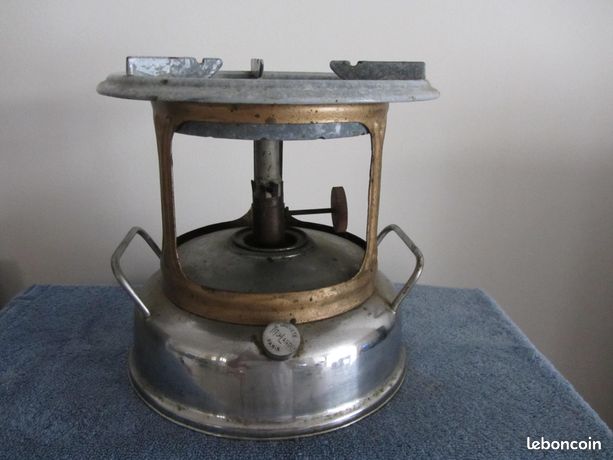 Antique Art Deco Réchaud Made of Metal and Porcelain, Warmer / Gas