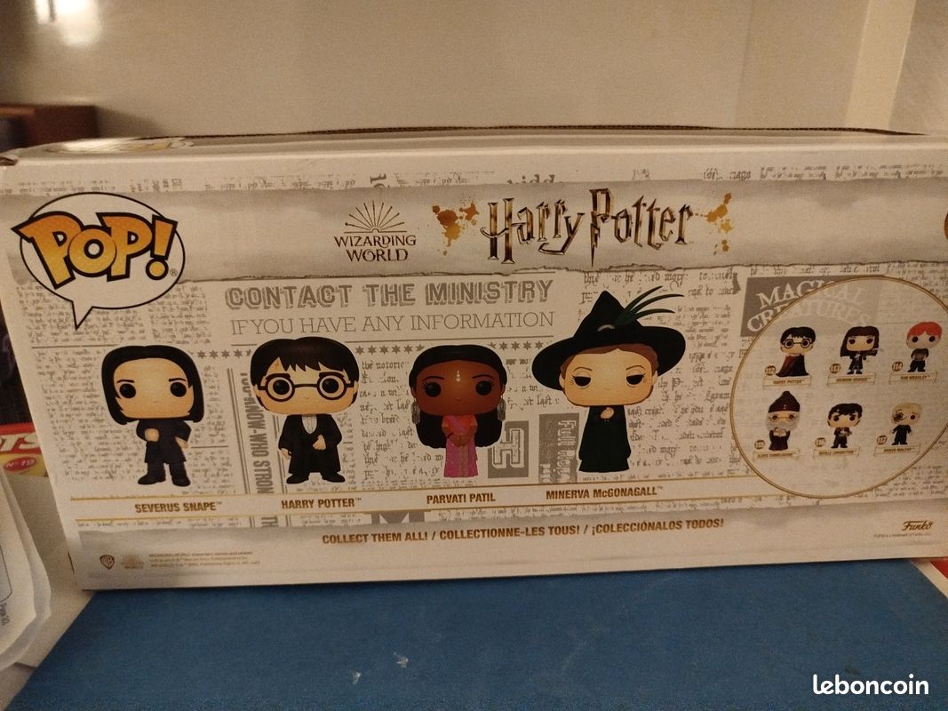 Lot Funko Pop Harry Potter : Severus Rogue, Parvati Patil, Minerva McGonagall + Coussin - Neuf En Boîte