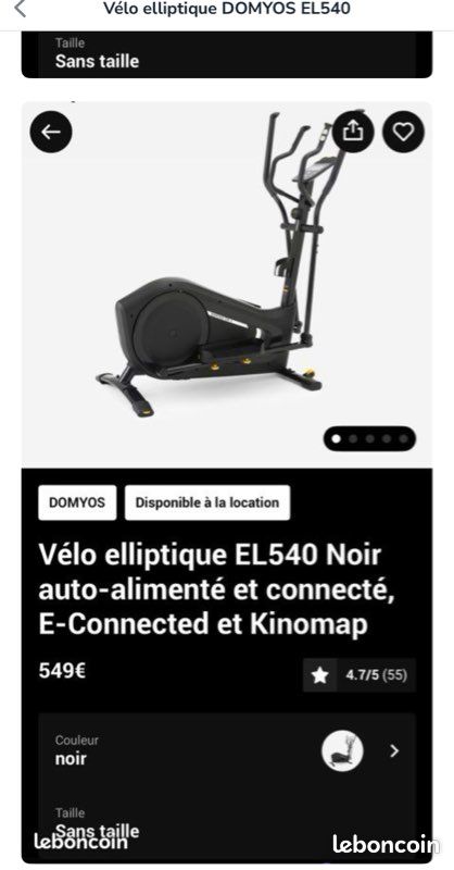 Vélo elliptique Domyos EL540 Vélos