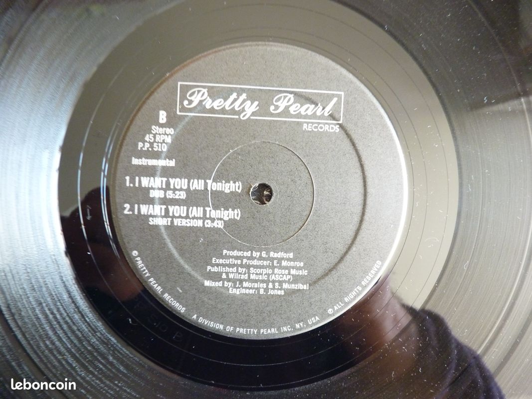 Disque ( Vinyle ) Curtis Hairston –" I Want You (All Tonight) " (1983) (image 6)