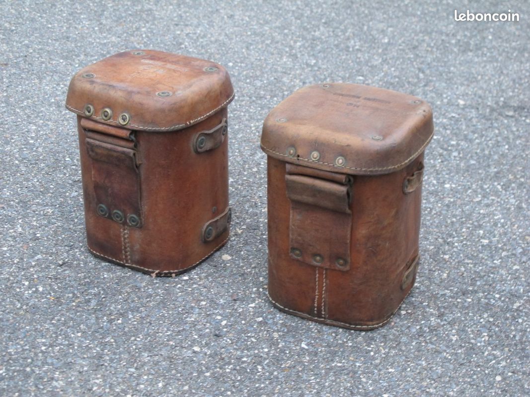 Jolie petite boite en cuir de théodolite militaire année 50 (image 2)