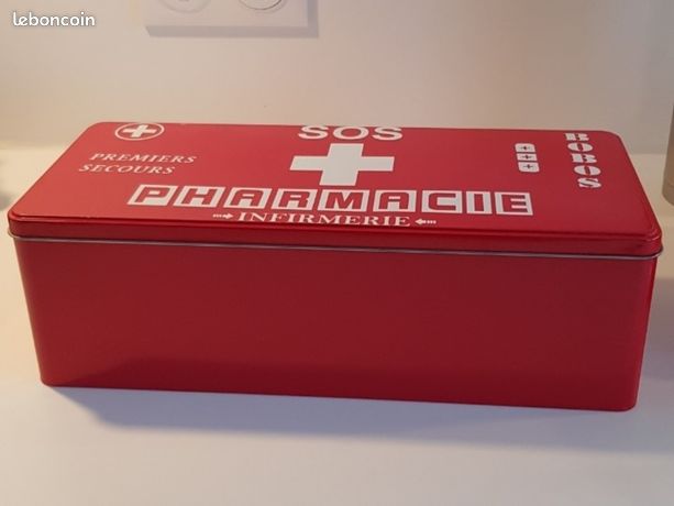 Xbopetda Boîte à médicaments de premiers secours, boîte de rangement en métal, boîte de premiers secours vide avec verrou de sécurité pour outils d' urgence à la maison, vert