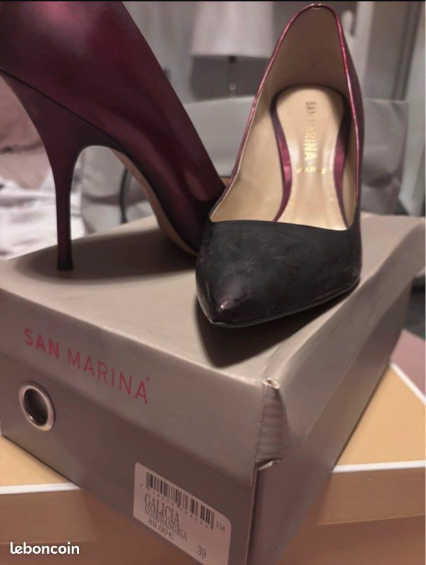 Escarpins San Marina noirs – Sangria – Taille 39 (image 1)