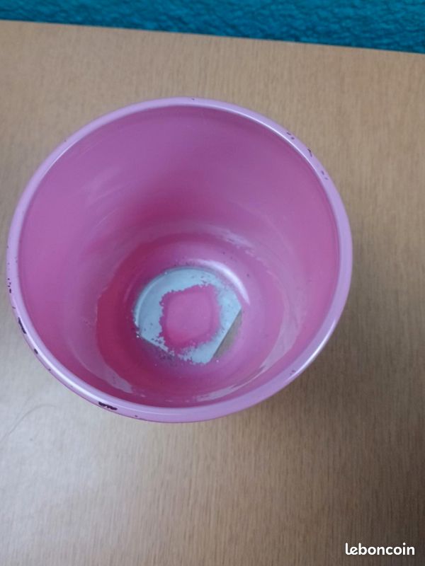 Cache-pot en verre rose pour plante – 11 cm (image 2)
