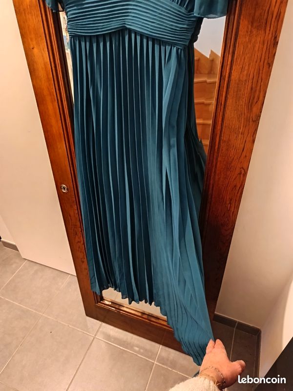 Robe fluide bleu canard (image 9)