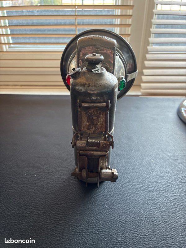 Ancien Phare De Vélo Luxor – Gris – Fabriqué En France – À Restaurer