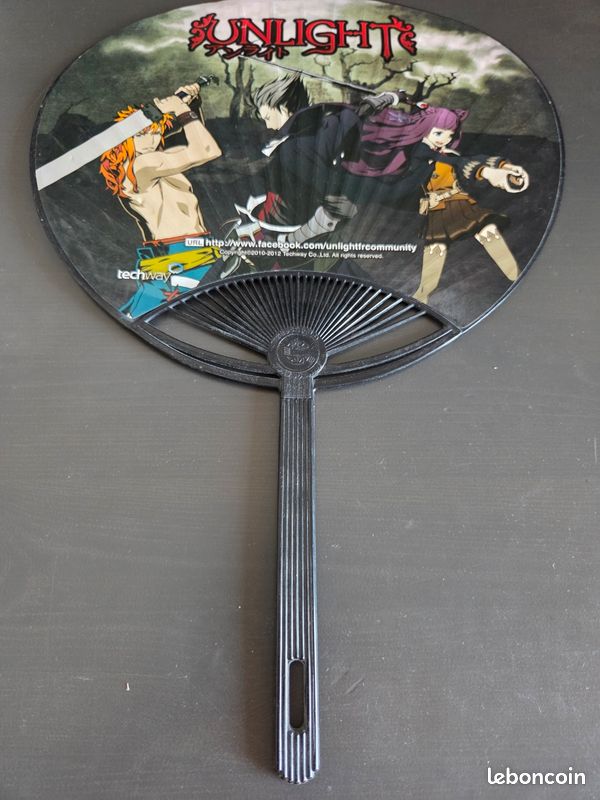 Éventail uchiwa Unlight (アンライト) - goodies jeu vidéo Techway - Recto/Verso (image 1)