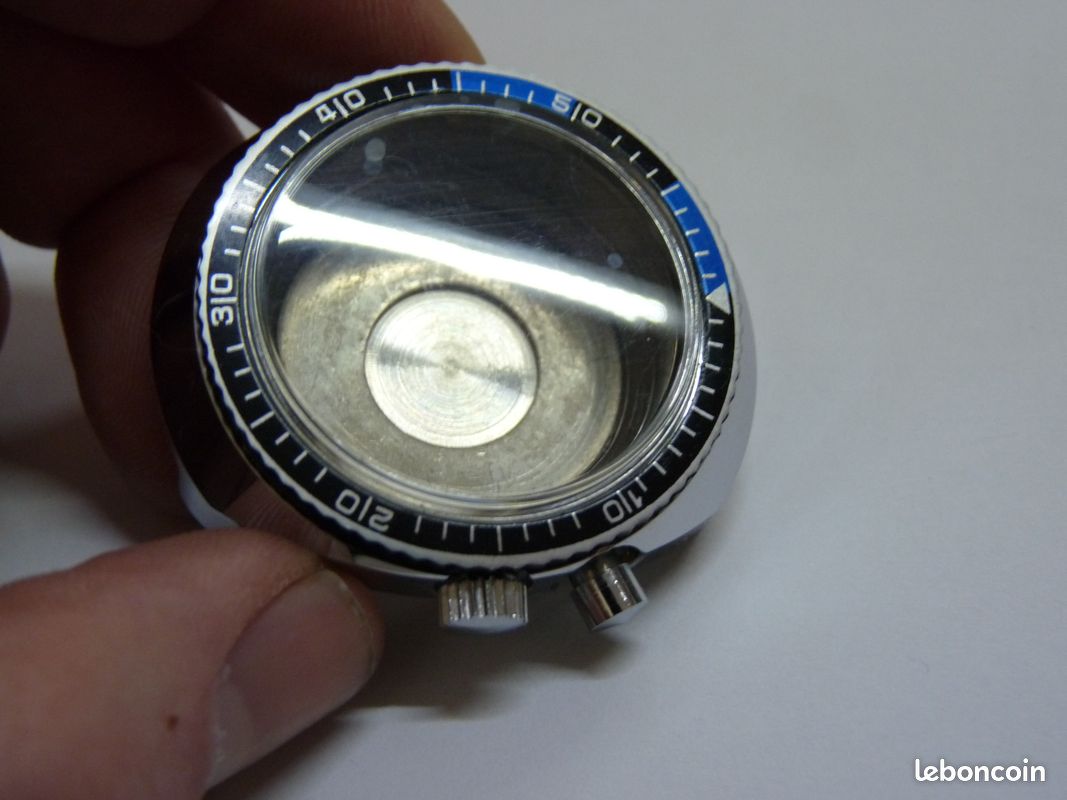 Ancien Boîtier Vide De Montre De Plongée Enfant - Avec Bague Intérieure - Occasion - Marque Socame Besançon