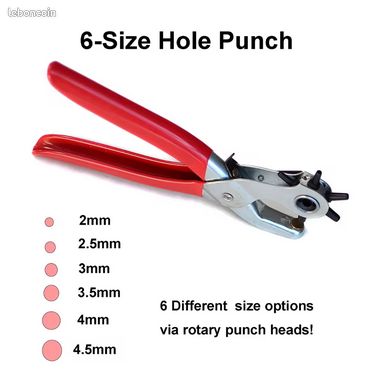 Outil universel de pince de poinçonnage de trou d'outil de ceinture de bracelet de montre de bracelet en cuir de main  15
