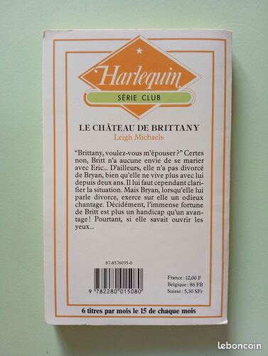 [Livre] Le Château de Brittanny (Harlequin) - Bon état (image 3)