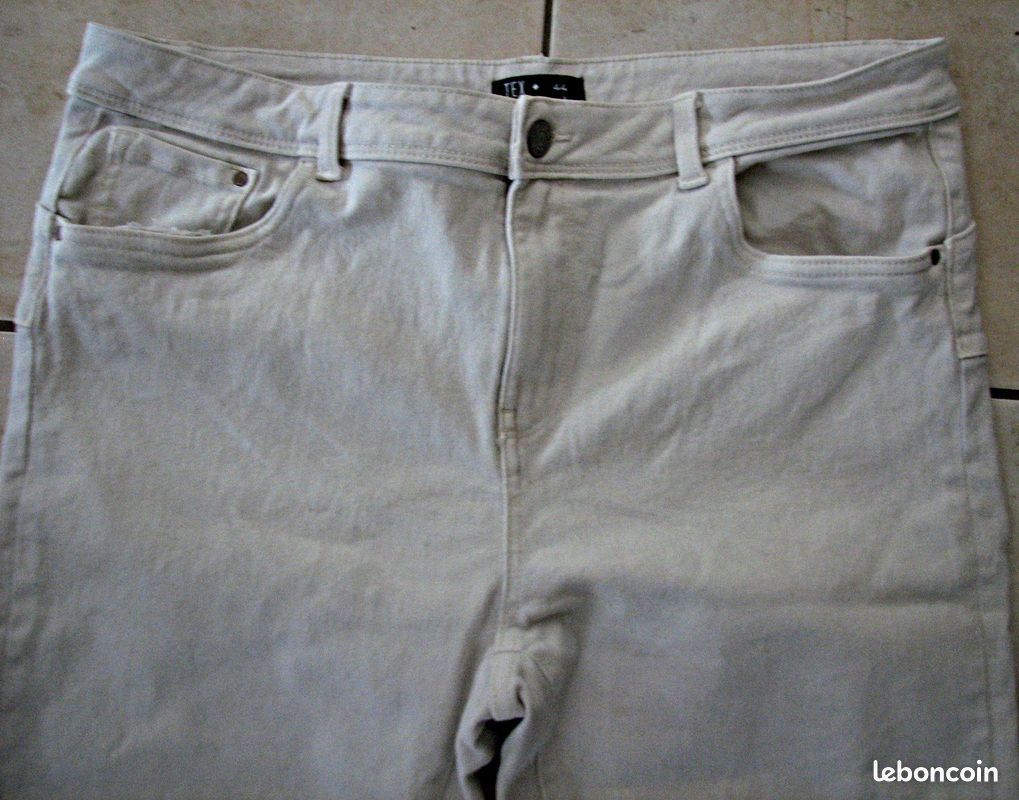 Pantalon femme blanc taille 44 "Tex" (image 2)