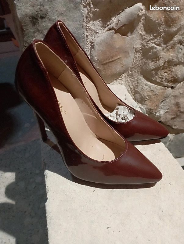 talon acheter escarpin en chocolat