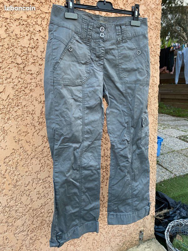 Pantacourt femme taille 44, Tissaia, rouge, neuf - Vêtements