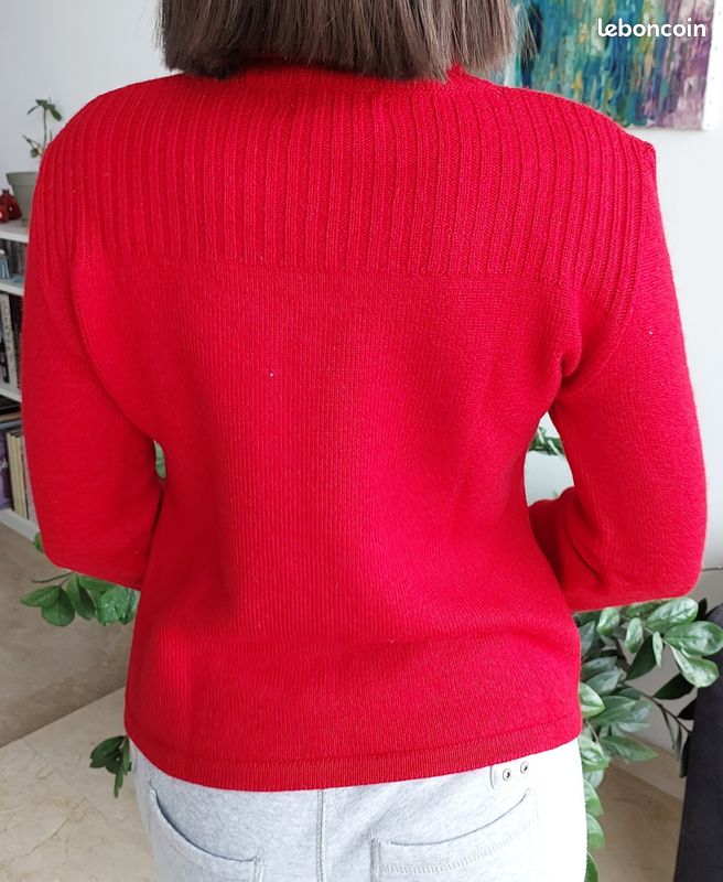 Pull col roulé vintage rouge taille 36-38 - danayel (image 8)