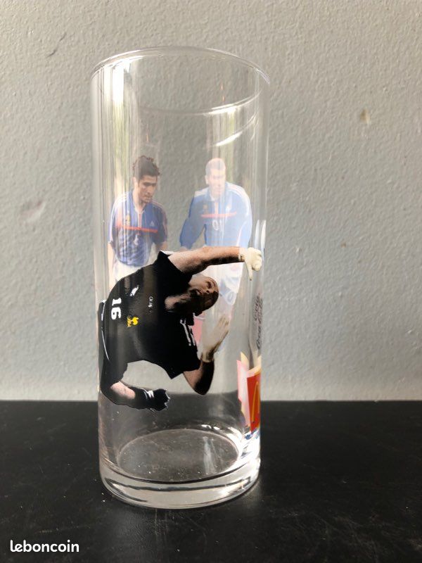 Verre foot 1998 Zidane Lizarazu Barthez mac do coca cola - Collection