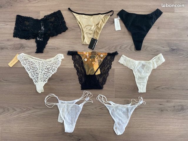 Lot De 5 Strings Invisibles Femme - Taille L - Beige, Blanc, Noir - Neuf Sans étiquette