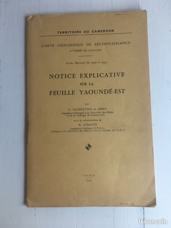 Notice explicative sur la feuille Yaouné-Est (image 1)