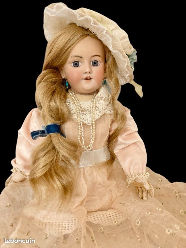 Poupée Ancienne Roullet – Porcelaine – 50 Cm – Années 1860 – À Clé