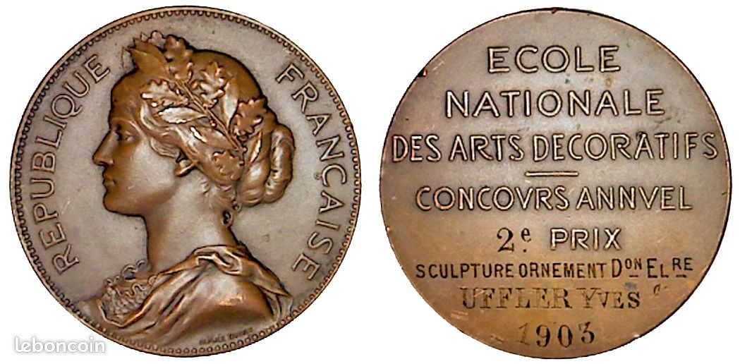 III REPUBLIC Médaille, École nationale des arts décoratifs fme_849442