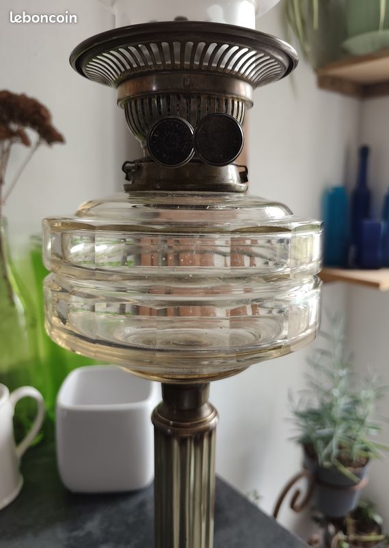 Lampe à huile victorienne ancienne (image 6)