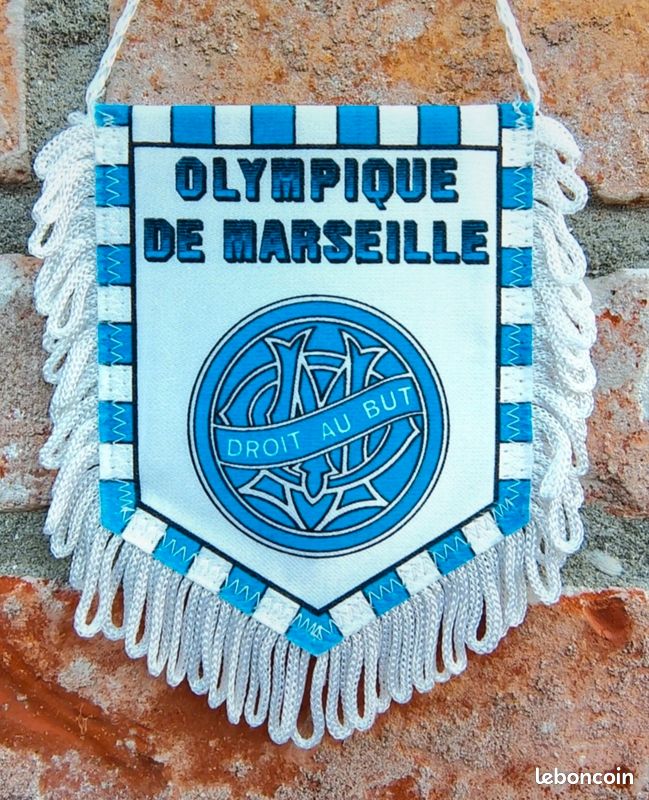 Fanion Vintage Olympique De Marseille - Collection Football, Rare, Avant 2000