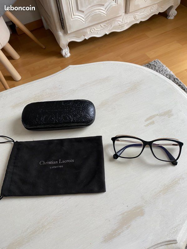 Lunettes de vue Christian Lacroix noir et or en excellent état
