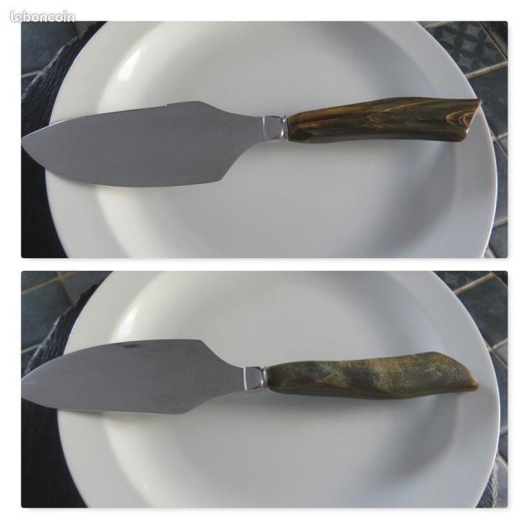 Jolie pelle à tarte ancienne - manche en corne (image 1)